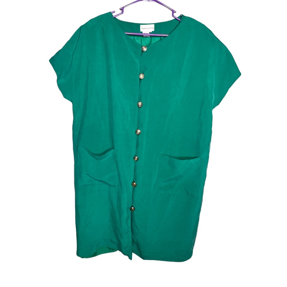B6 Nancy Crystal Vintage Blouse 100% Silk
